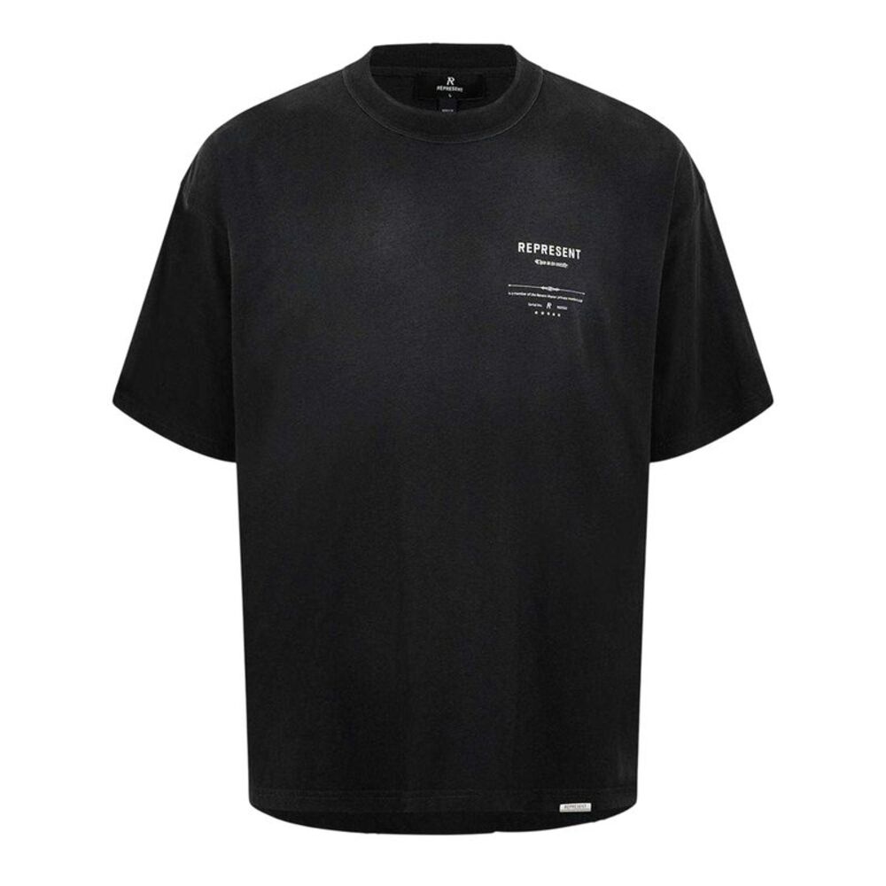 Represent Mens Revere Manor Hemp Oversized Short-Sleeved T-Shirt / Black